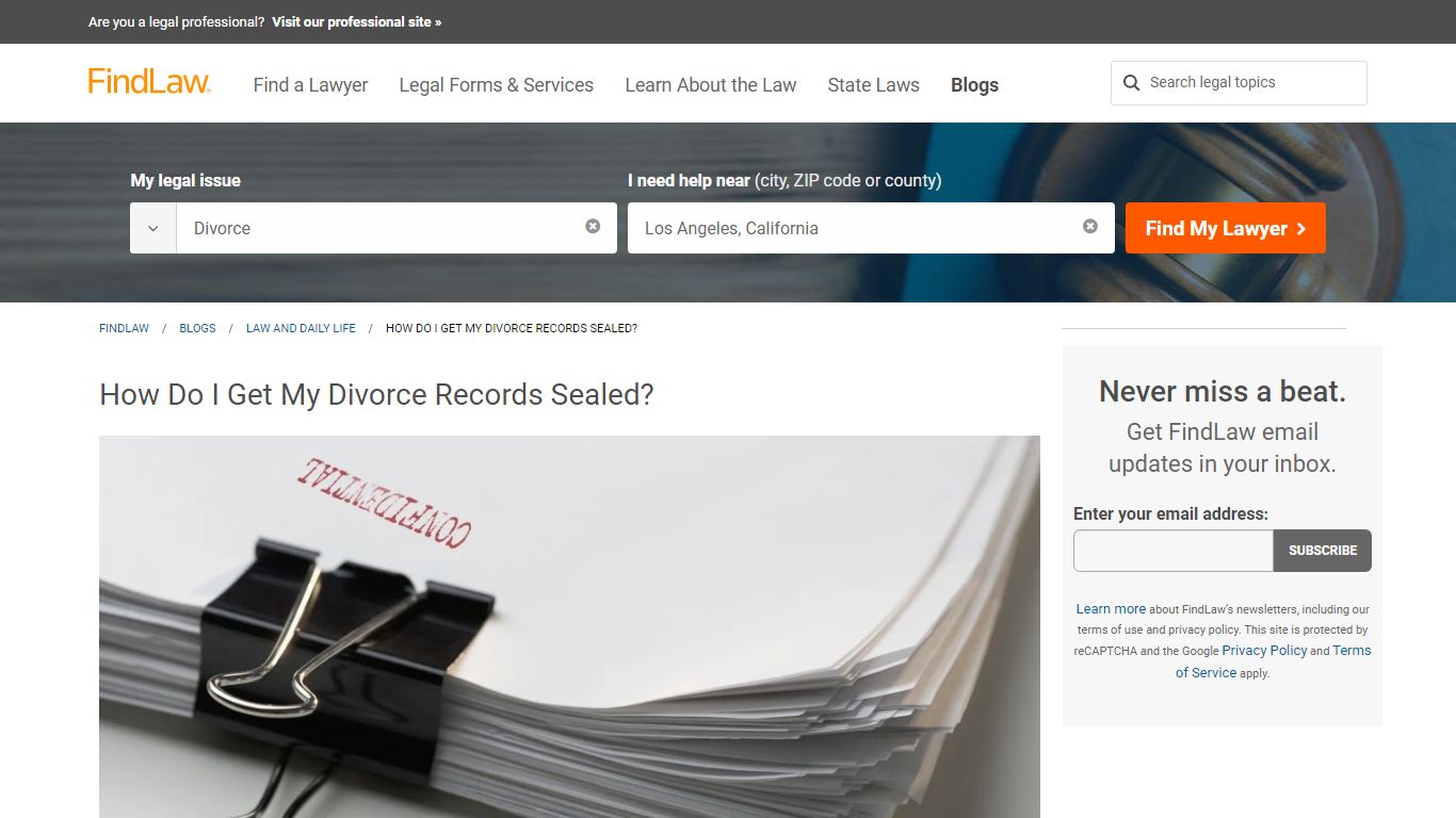 How Do I Get My Divorce Records Sealed? - FindLaw