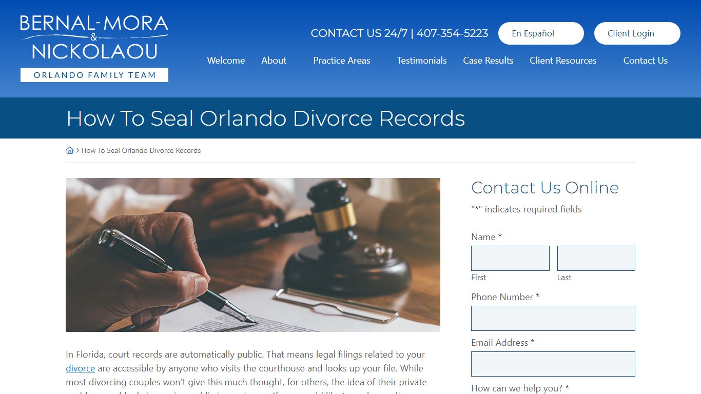 How To Seal Orlando Divorce Records - Orlando Family Team